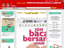 Tablet Screenshot of kllibrary.dbkl.gov.my